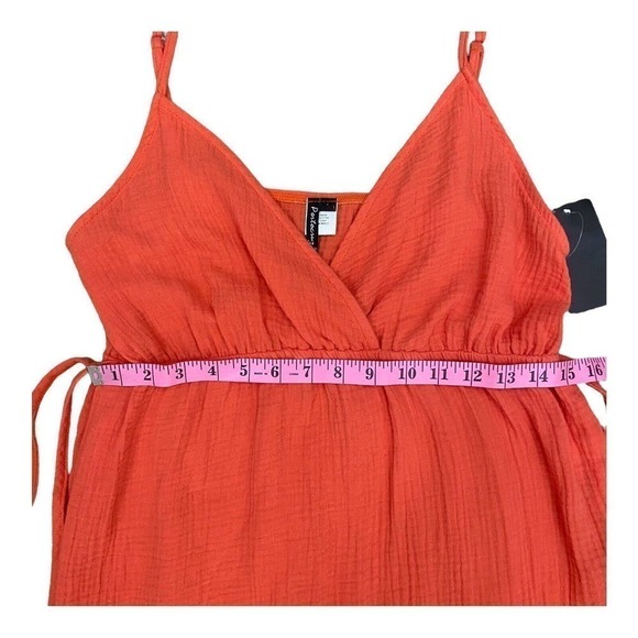 Portacruz Swimsuit Coverup Chain Strap Maxi Side Slit Boho Bathing Suit Cover L - Picture 5 of 7